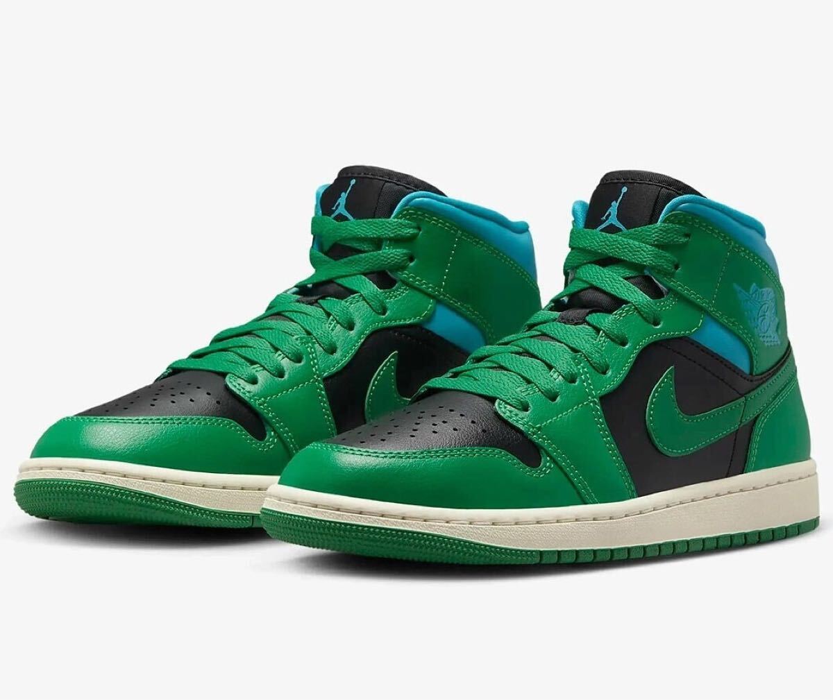 新品 送料込 NIKE WMNS AIR JORDAN 1 MID 28cm/US11 黒/緑 ナイキ ウィメンズ(レディース) エア ジョーダン 1 ミッド