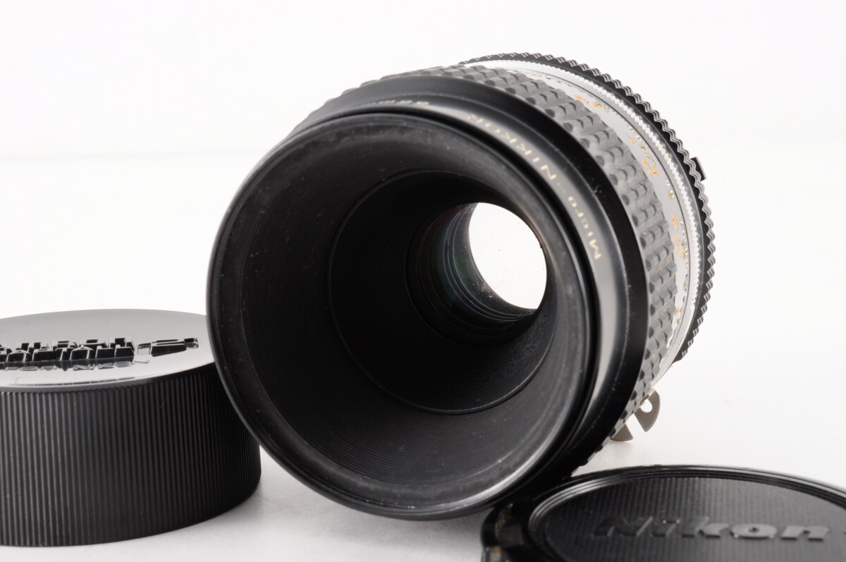 動作品 Nikon ニコン Ai-S Micro-NIKKOR 55mm F2.8 単焦点 レンズ マクロ マイクロ MF 一眼レフ フィルム カメラ RO-148S/120