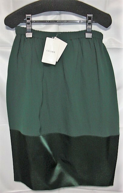 SALE! セリーヌ CELINE ・一部シルクサテン使いスカート・サイズ38・未使用本物・お買得です