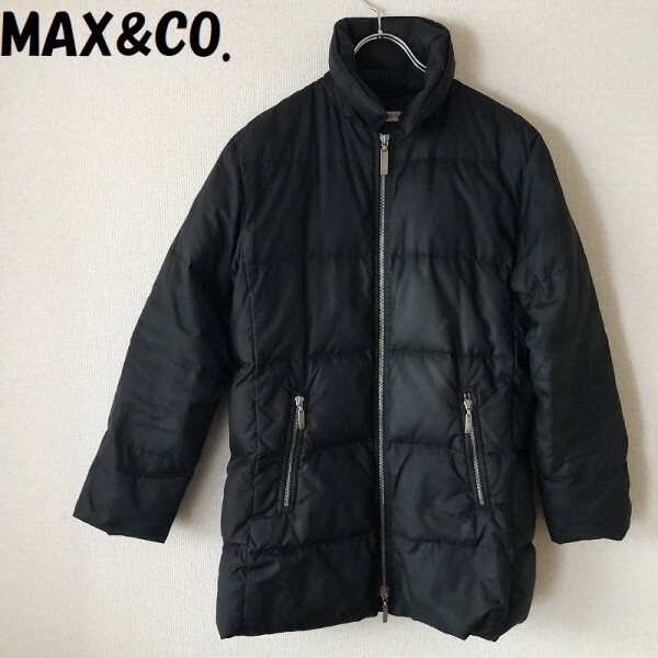 【人気】MAX&Co./マックス アンド コー ジップアップダウンコート ブラック レディース/4211