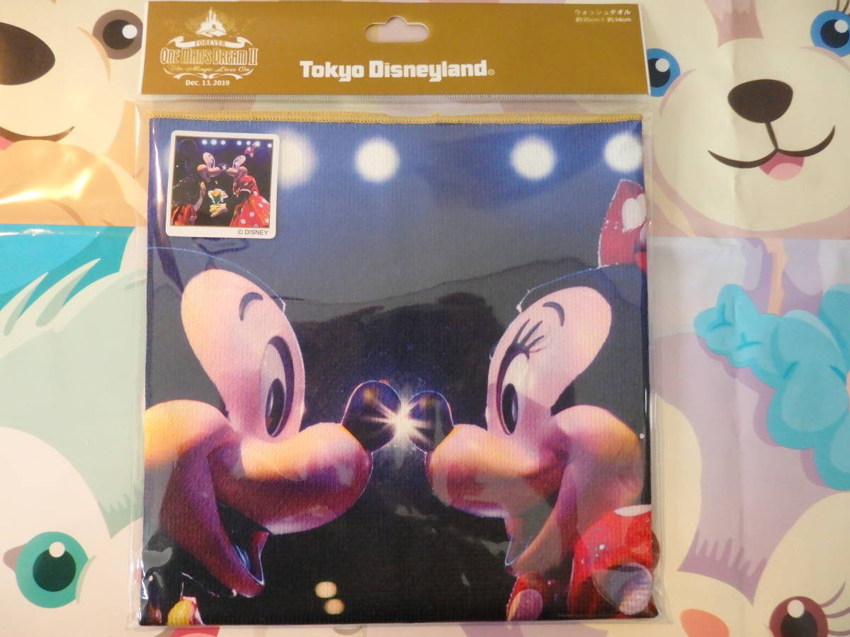 即決♪新品♪東京ディズニーランド フォーエバー ワンマンズドリームⅡ ザ・マジック・リブズ・オン 2019 ウォッシュタオル♪TDR TDL TDS♪