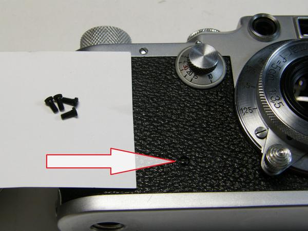 ライカ Leica screw 3f 3c 3a 3b d3 d2 1a 3G型など ボディ用ネジ(大) 2本セット ブラック 黒 (2)