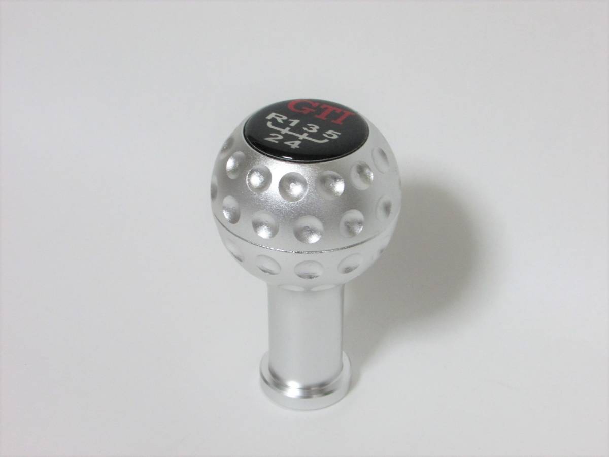 VW フォルクスワーゲン ゴルフ GTI シフトノブ 5MT 6MT シルバー