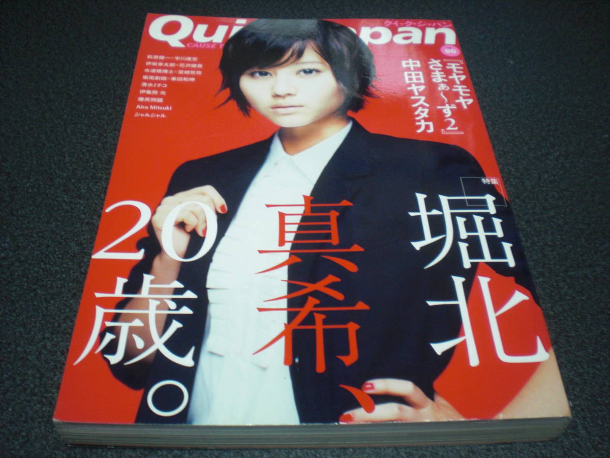 QJ/クイック・ジャパン 2008 vol.80 モヤモヤさまぁ～ず2：37P / 堀北真希 / 萩原健一x宇川直宏 / 中田ヤスタカ