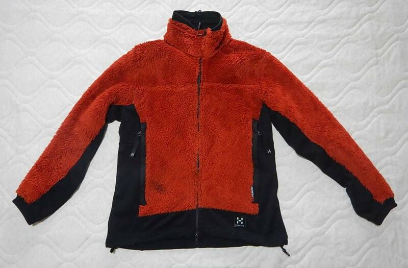 即決 ホグロフス シベリアQジャケット ポーラテックフリースジャケット　赤オレンジ/ブラック　Ｓサイズ　送料520円