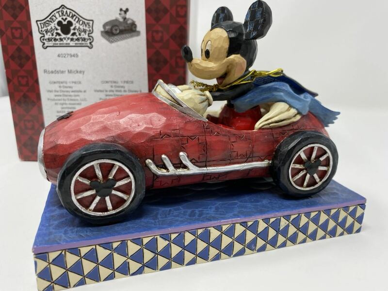 Jim Shore Disney Traditions ロードスター ミッキーマウス ヴィンテージロードスター！　Classic Car ジムショア フィギュア！