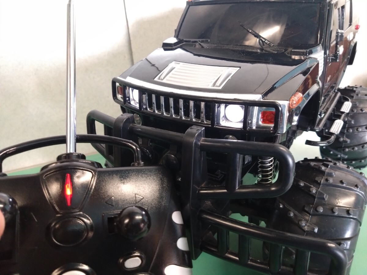 ● 2007 HAMMER H2 USED UNDER LICENSE 約46.5cm ハマー ラジコン カー ブラック ライト点灯/前後動作 動作確認済み 中古 ④