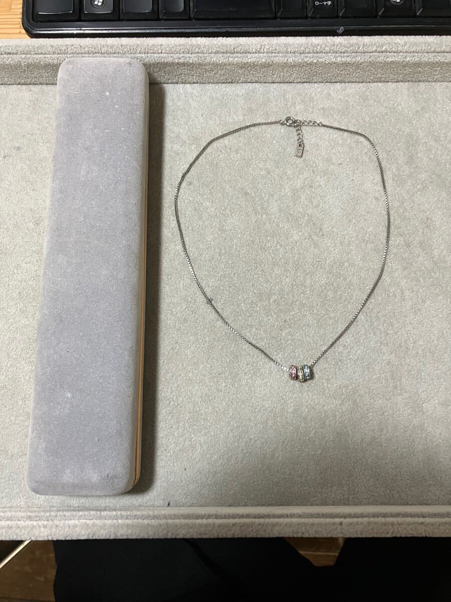 AＫネックレス　3連リング　ネックレス アクセサリー　60サイズ