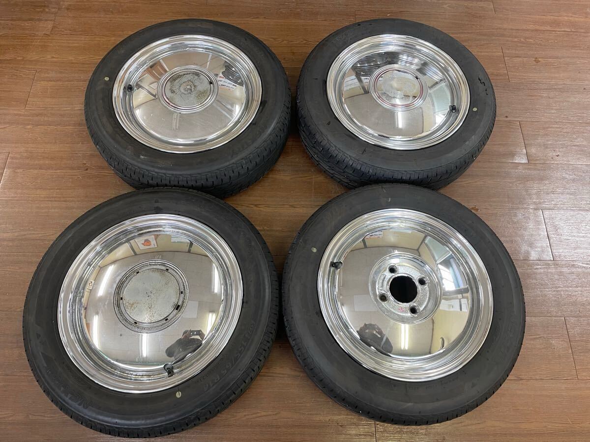 【希少】レイズ　メッキ　RAYS SHOT GUN 14インチPCD100 4穴　5J+45 155/65R14 BS バリ山　2021年製　軽自動車 