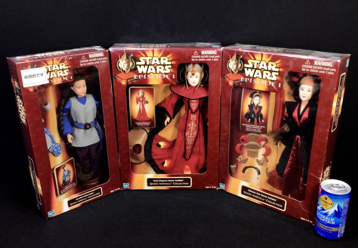 【新品・未開封品・美品】★ スターウォーズ　STAR WARS EPISODE 1　QUEEN AMIDALA　クィーン アミダラ　3種類　★ 3点 まとめて セット