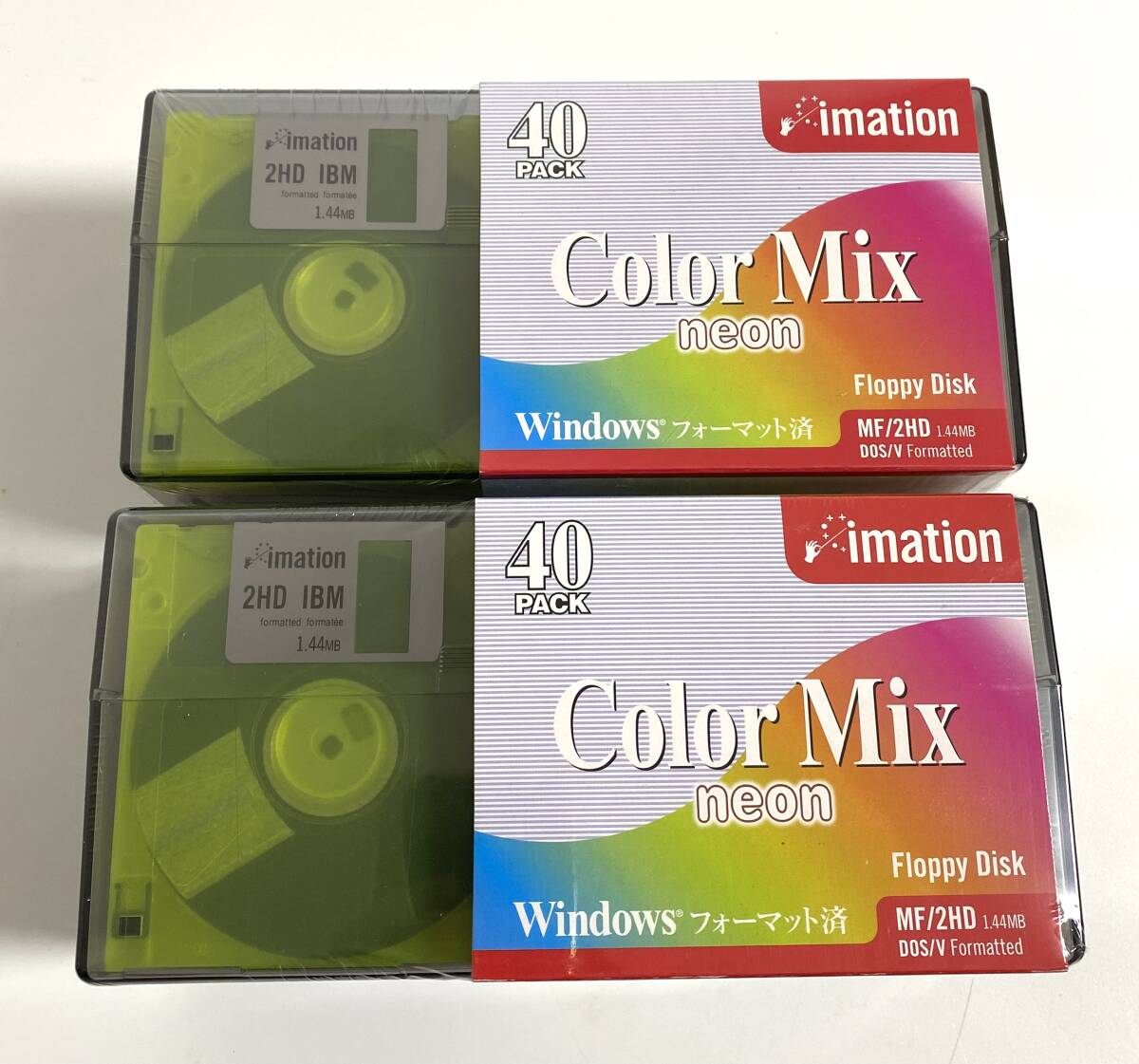 ★未開封品★ IMATION イメーション 3.5インチ 2HD フロッピーディスク カラー5色 Windows フォーマット MF2HD CLW Floppy disk FD I241229
