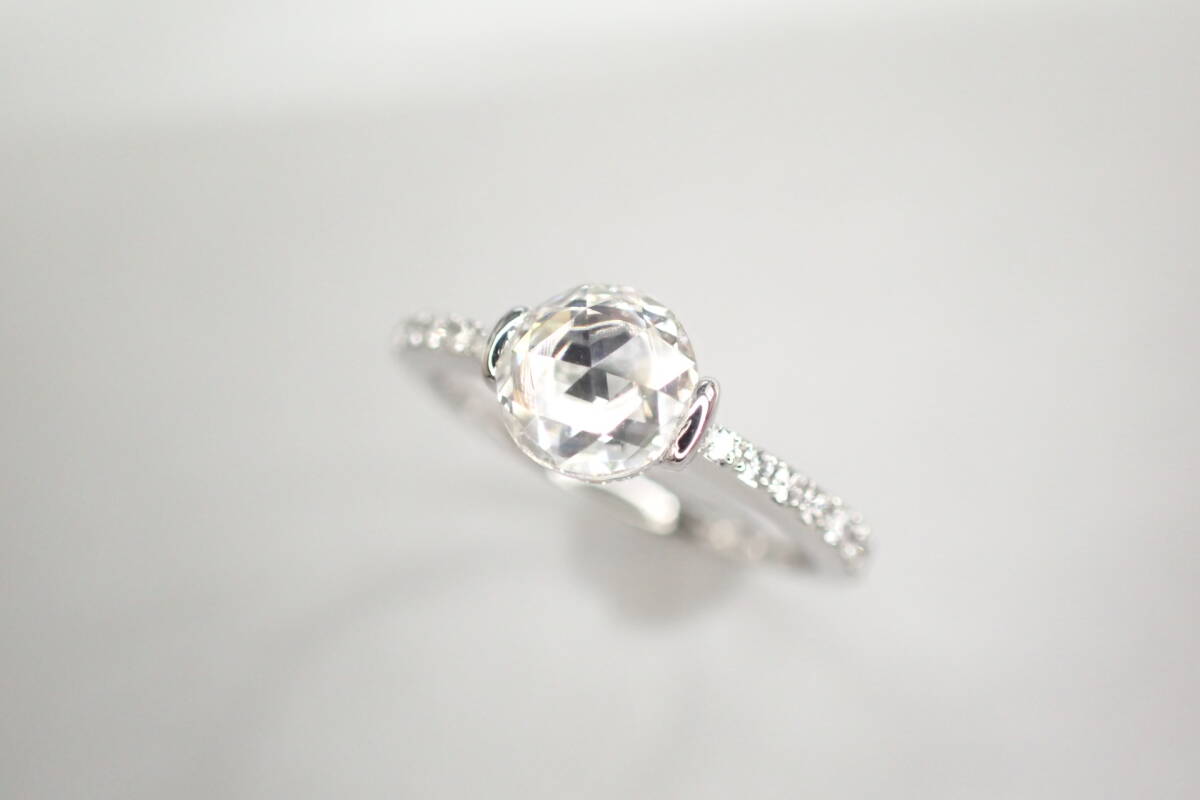 14/美品 ギメル Pt950 ローズカットダイヤ0.604ct リング 指輪