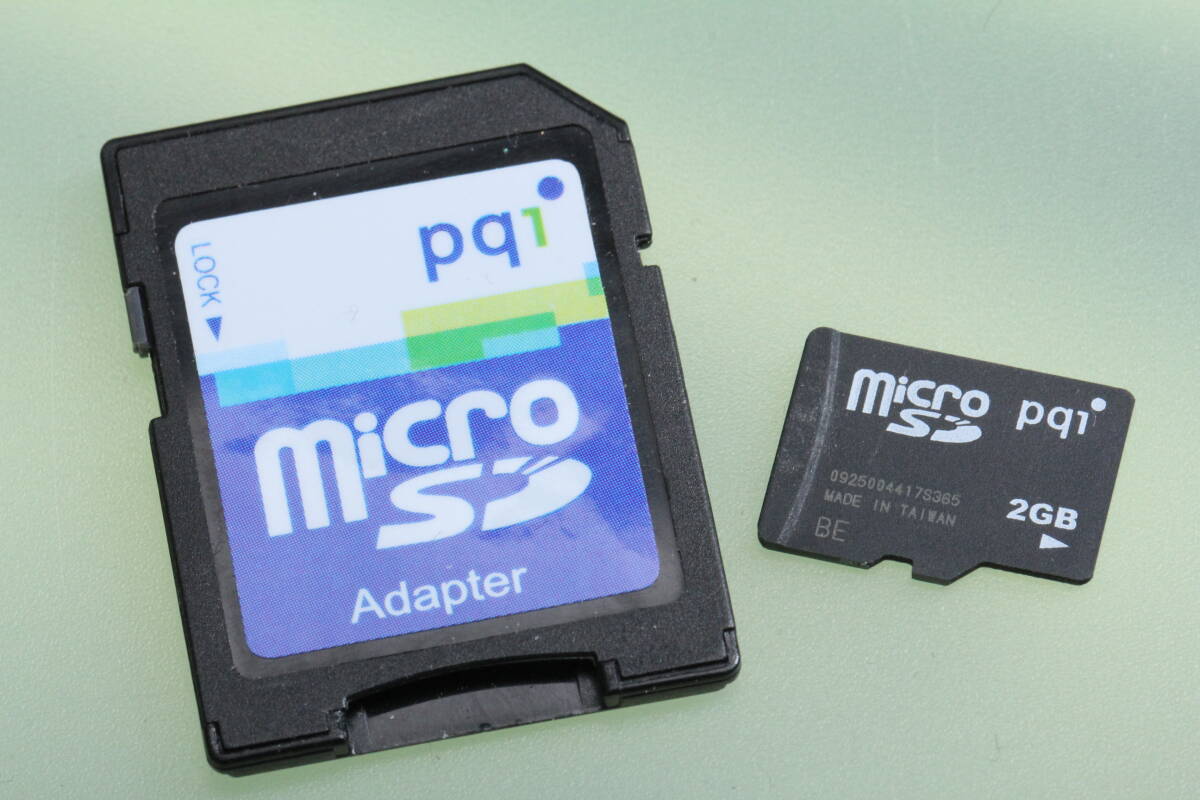 2GB microSDカード pqi　●アダプター付●