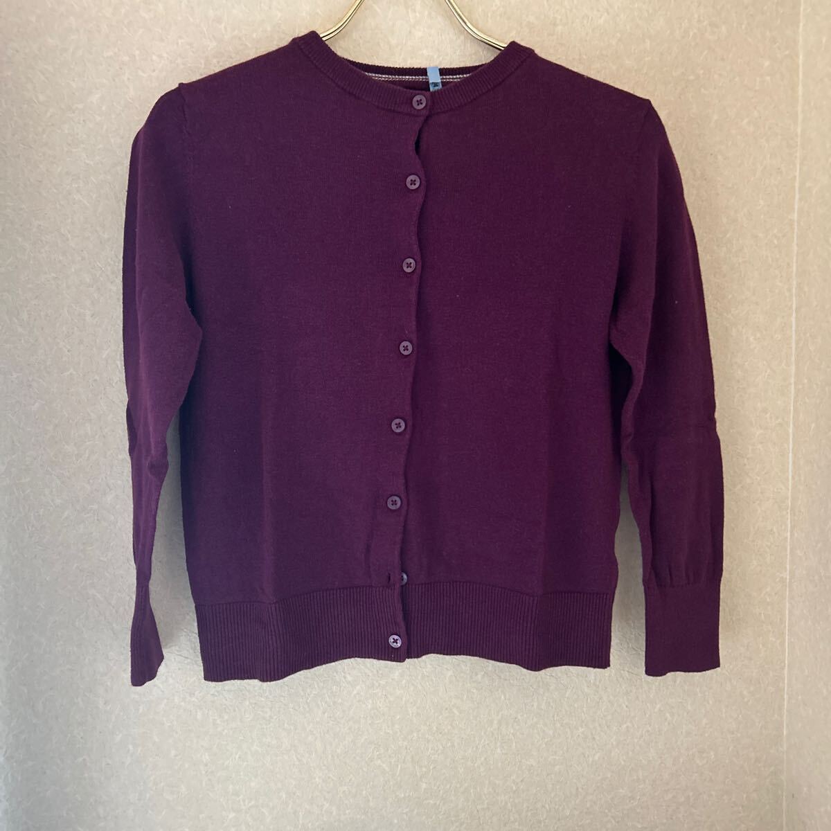 Gap ギャップ カーディガン コットン トップス 紫色 XSサイズ 最終値