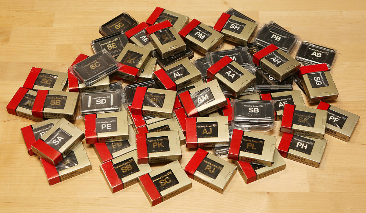 ★Canon new F-1 FOCUSING SCREEN FN 63枚セット※レアスクリーンSM入り