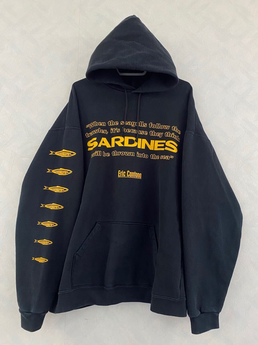 Eric Cantona パーカー サイズL MADE IN U.K. エリック・カントナ ヴィンテージ 90s マンチェスター・ユナイテッドFC フランス代表 キング