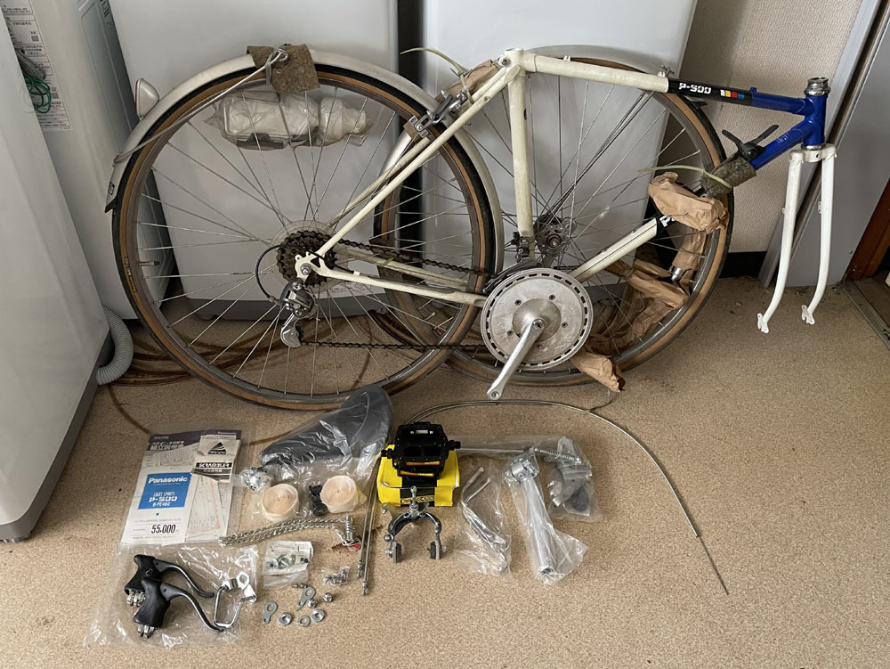 希少 保管品 未組立て レトロ Panasonic 自転車 P-500 B-PE480 27インチ 18スピード パナソニック SUNTOUR 現状品 札幌市手稲区
