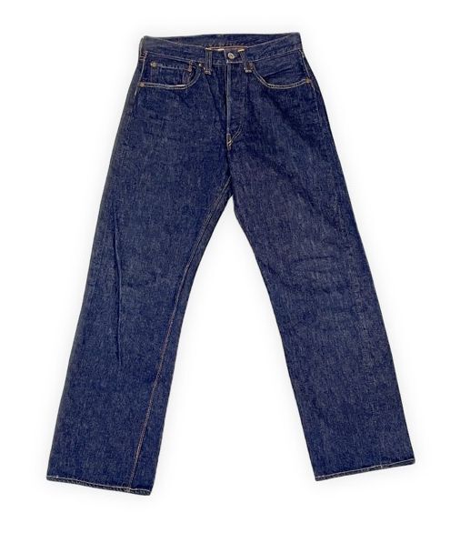 50's 米国製 ビンテージ リーバイス 色濃 53 LEVI'S 501XX 革パッチ 両面 ビッグE 隠しリベット 赤耳 表記W30L32 実寸W70L72cm [ta-1312]
