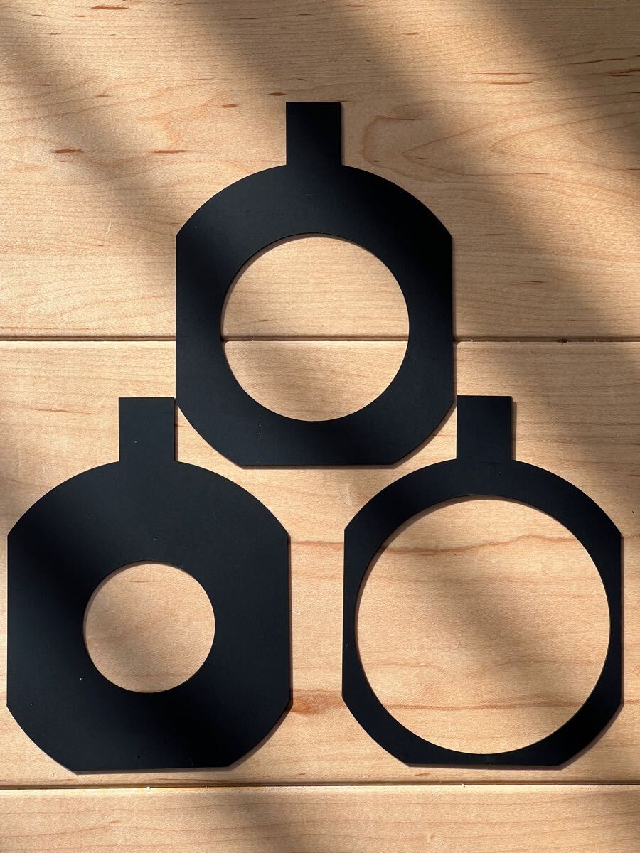 Three Waterhouse stops f4 f5.6 f8 for Dallmeyer 3A Custom made Aluminum Anodized New WHS