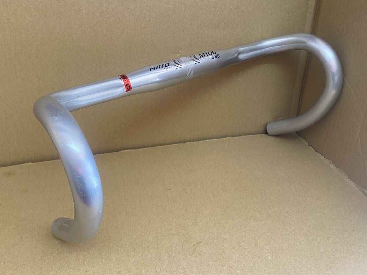 NITTO 日東 M106 SSB ドロップバー 31.8mm W380mm シルバー　 新品未使用　JAPAN