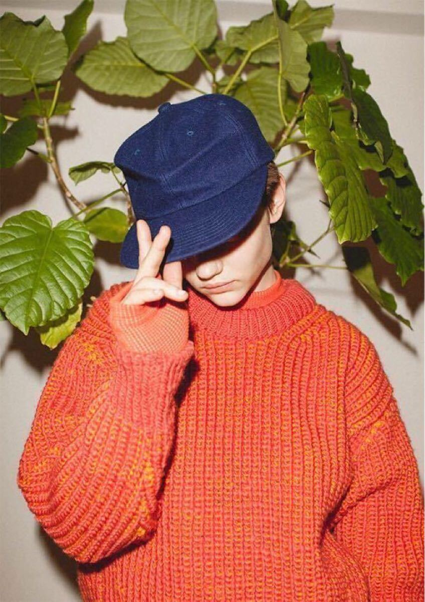 maison eureka 17AW plating sweater チャンキーニット オーバーサイズ ローゲージ ボクシー オレンジ