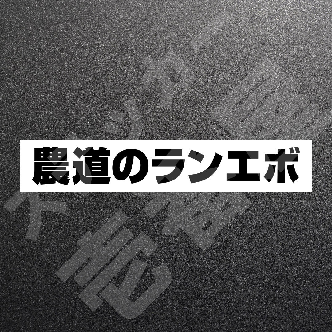 超高品質☆農道のランエボ　カッティングステッカー　ブラック　1枚　縦25mm×横181mm　| 切り文字 | 切文字 | 新品 | 未使用 | 送料無料
