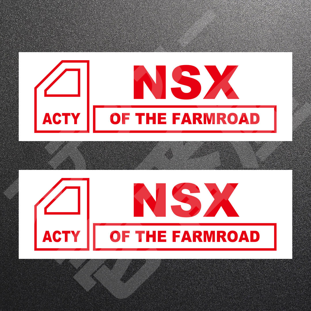 超高品質☆ACTY NSX OF THE FARMROAD　カッティングステッカー　レッド　2枚　縦45mm×横150mm　アクティ | NSX | 新品 | 送料無料