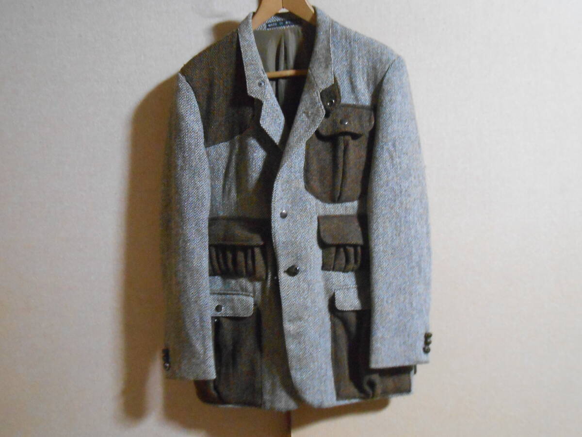 レア ハリスツイード 都会的な本格的英国製ハンティングジャケット 格好良し！ セミビンテージ（90年代位） UK40 Nigel Cabourn好きにも！