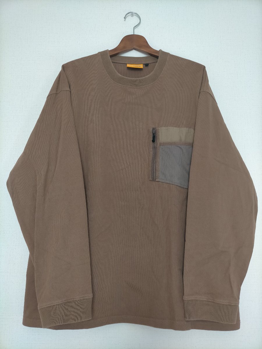 美品 GRIP SWANY グリップスワニー ヘビーオンスコットン ポケット付き 長袖Tシャツ size-L 213-1212 ★ロンTアウトドアキャンプ