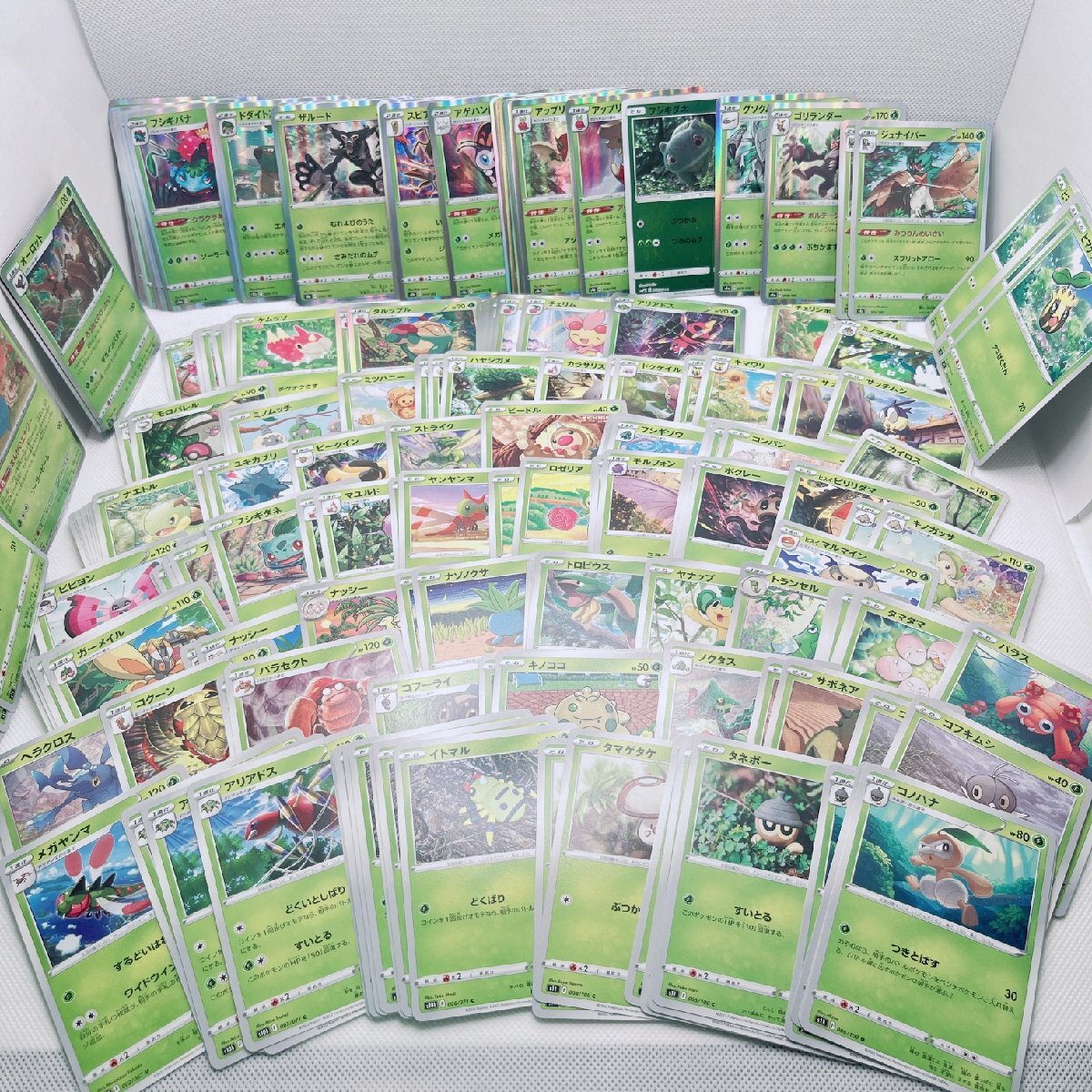 100円～ポケモンカード くさタイプ 約210枚まとめ ミラーあり /フシギバナ/ザルード/ゴリランダー/ヒマナッツ ポケカ 2018～2023 道楽札幌
