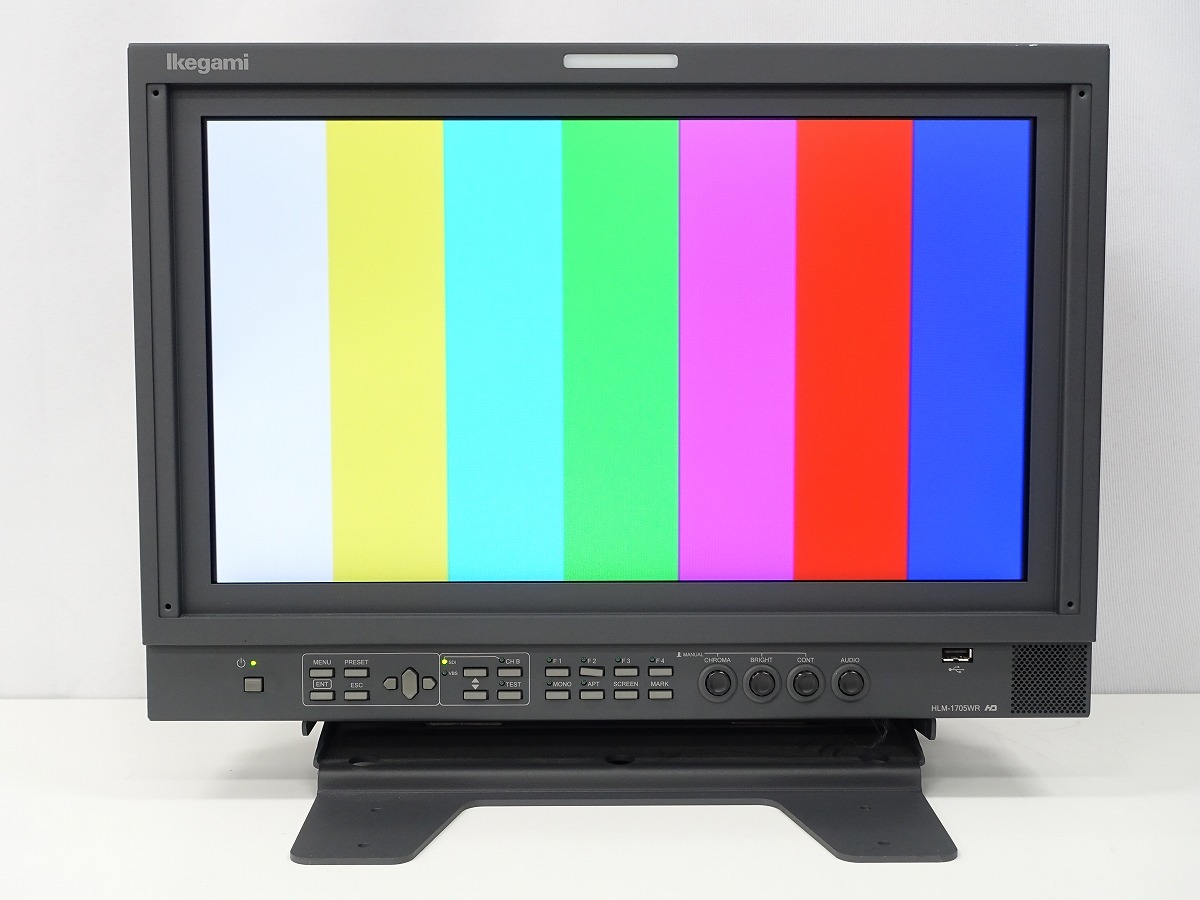 IKEGAMI HLM-1705WR 17型マルチフォーマットビデオモニター 3G HD D1-SDI コンポジット ロケやスタジオに *416665