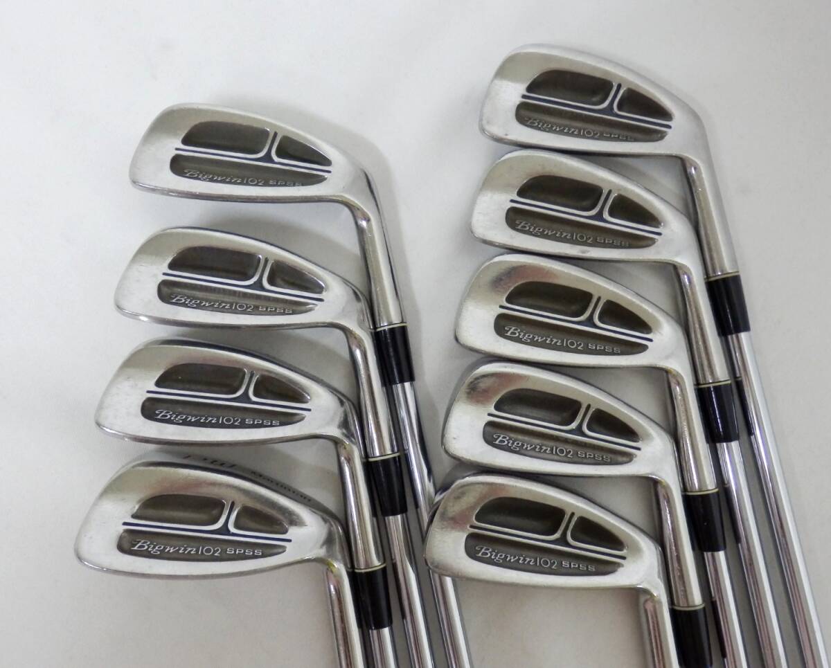 118C190L◆maruman マルマン Bigwin102 アイアン 9本セット (#2/#3/#4/#5/#6/#7/#8/#9/PW) Vanadium lites フレックスR 中古