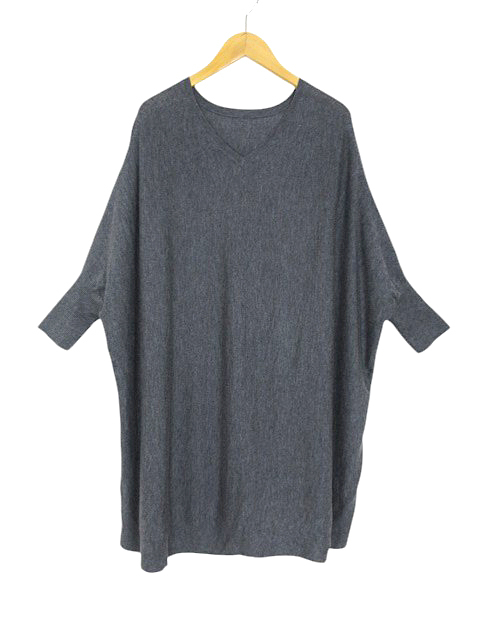 プラステ PLST 20AW ニット カットソー ビックシルエット ドルマンスリーブ 12-0301028 グレー size M レディース