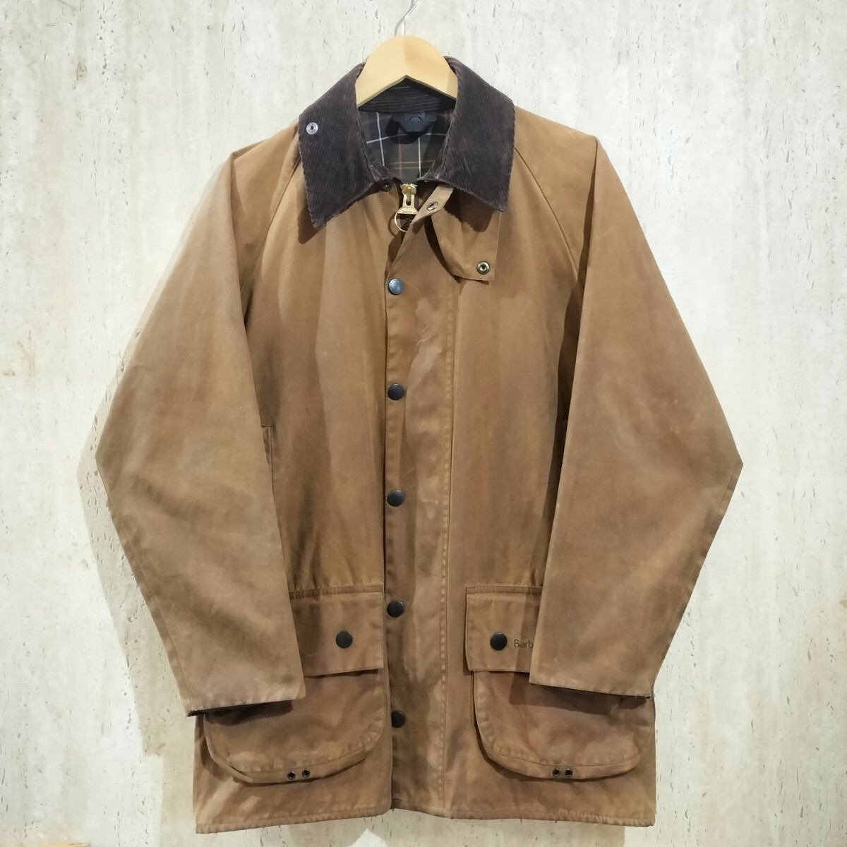 00s Barbour moorland　c38 バブアー　ムーアランド バーク　ブラウン　英国製 ヘビーウェイト