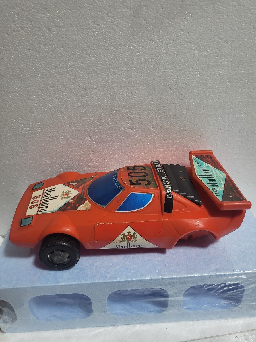 1970年代 昭和当時物 LANCIA STRATOS ランチアストラトス 全長約30センチ プラスチック製ミニカー ジャンク品 マールボロ