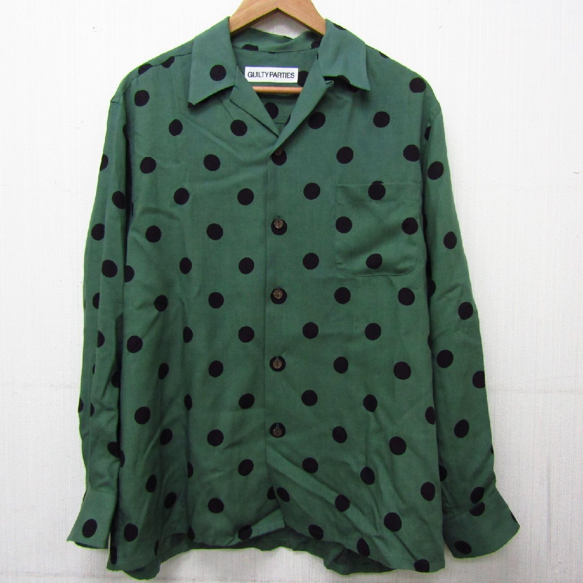 WACKO MARIA ワコマリア DOTS OPEN COLLAR SHIRT ドット オープンカラー シャツ ハワイアン アロハ サイズ：M ∩FG7667