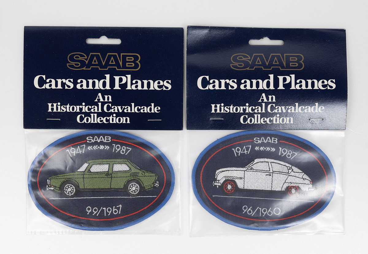 ビンテージSAAB サーブの刺繍エンブレム 2種セット