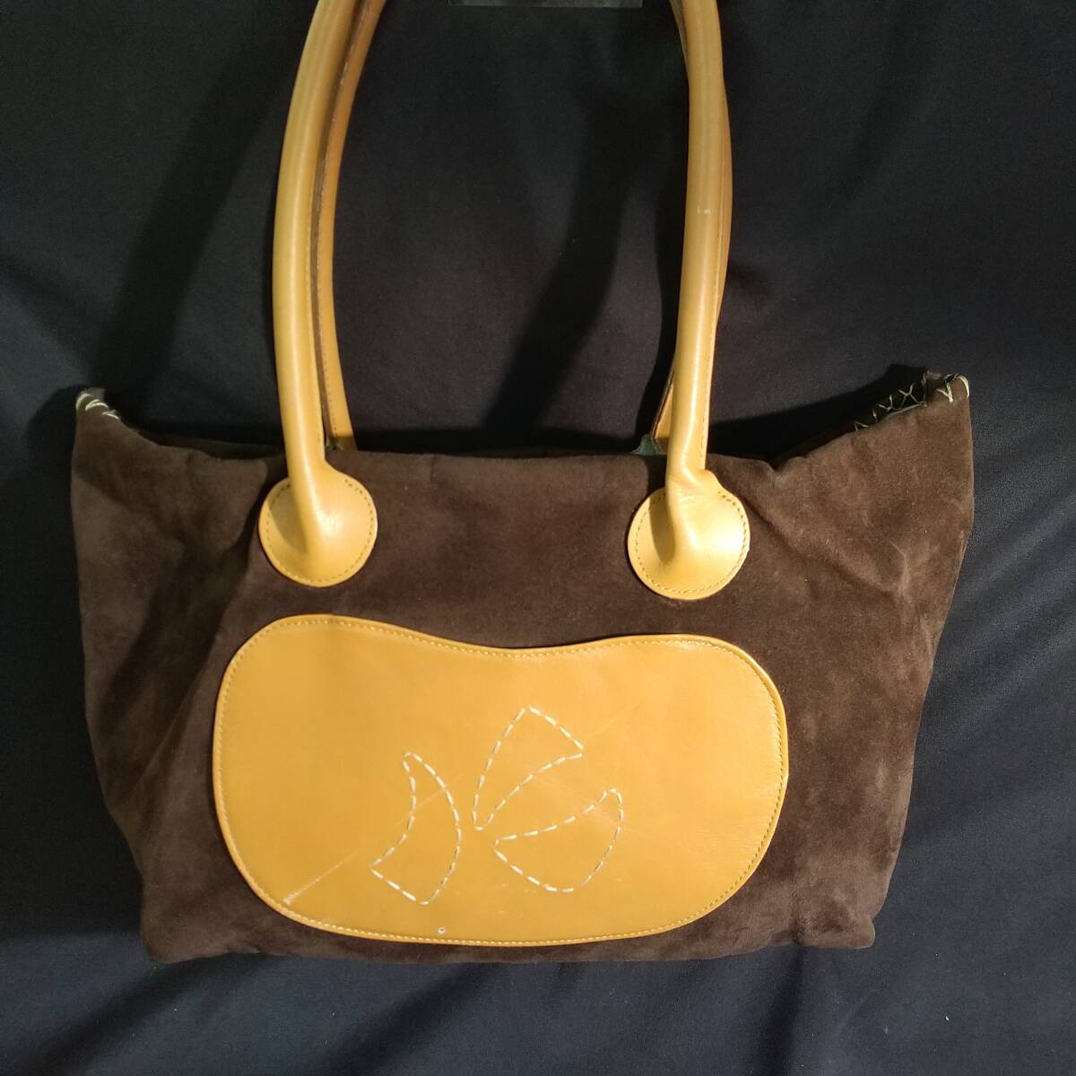 ◎キッズバイキタムラ◎Kid's by Kitamura トートバッグ スエード ブラウン 肩掛け可 即発送