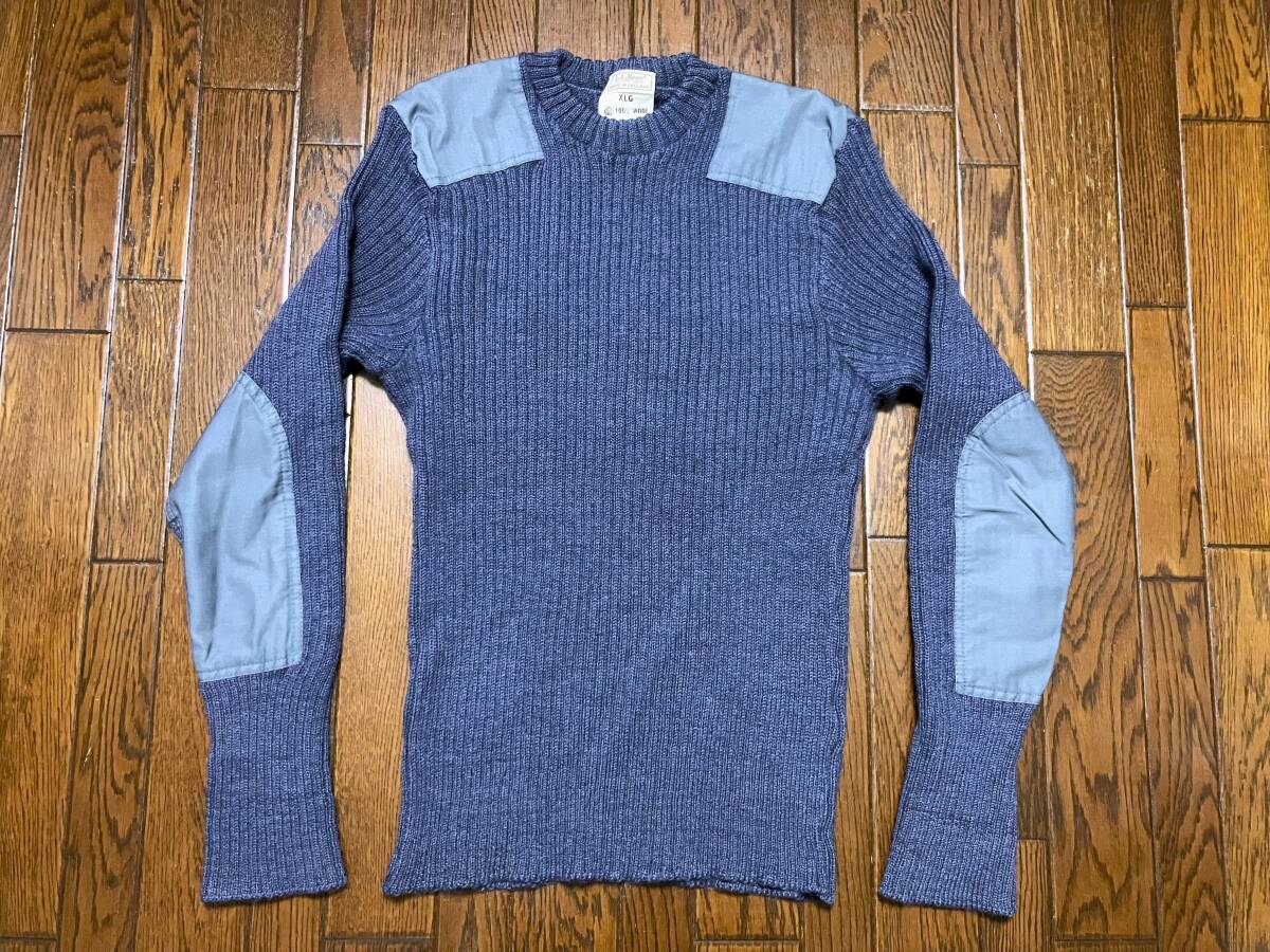 英国製 L.L.Bean コマンドセーター XL ブルーグレー LLビーン エルエルビーン ENGLAND 検索 ミリタリー コンバット ニット