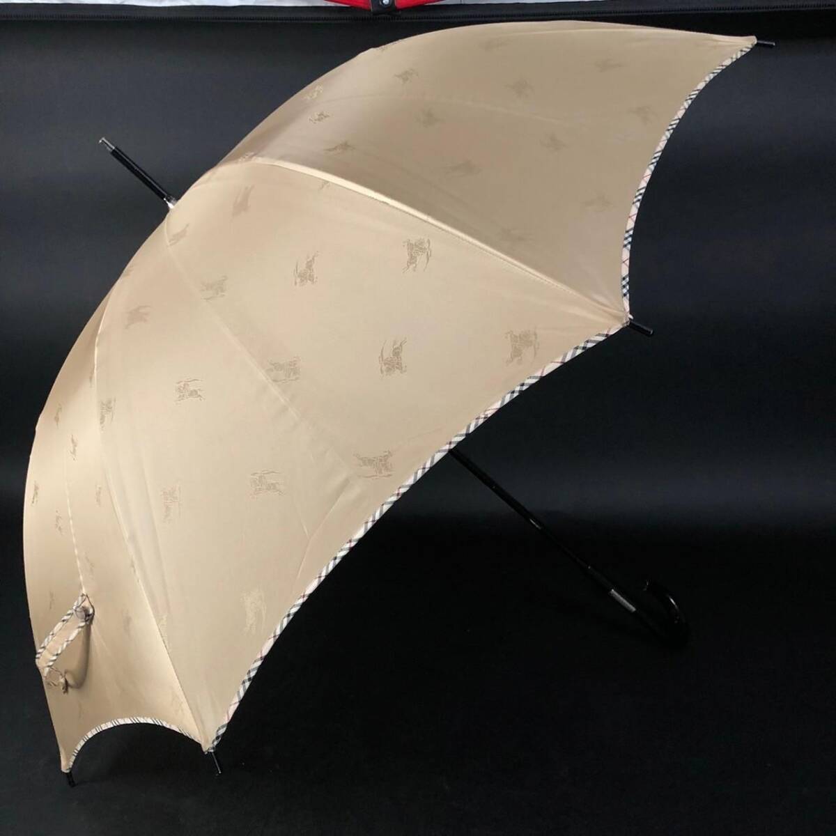 SW1212-3-4 BURBERRY バーバリー ブランド傘 ファッション 服飾小物 クリーム色 ベージュ 全長90cm 120サイズ