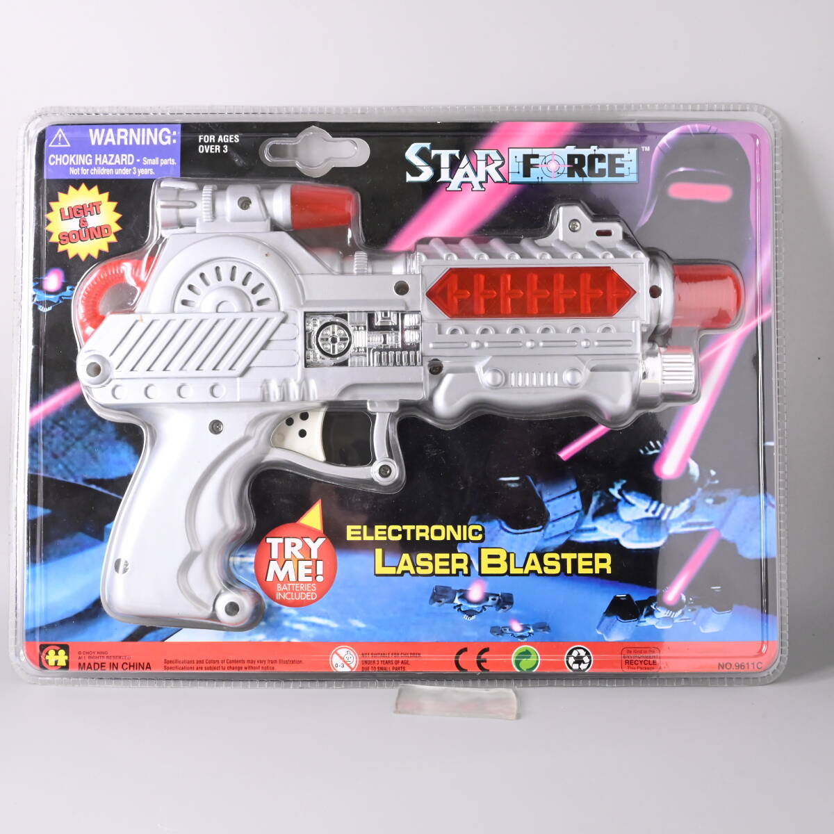 〇0761_02 STERFORCE ELECTRONIC LASER BLASTER スターフォース レーザーブラスター スターウォーズのパチもの？ レトロ 未開封