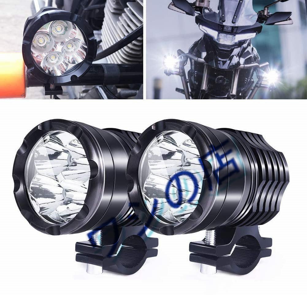 PH-203 40W バイク フォグランプ led 3モード切替 Hi/Lo/ストロボ ヘッドライト 補助灯 12V 24V 高輝度 ホワイト 2個入り