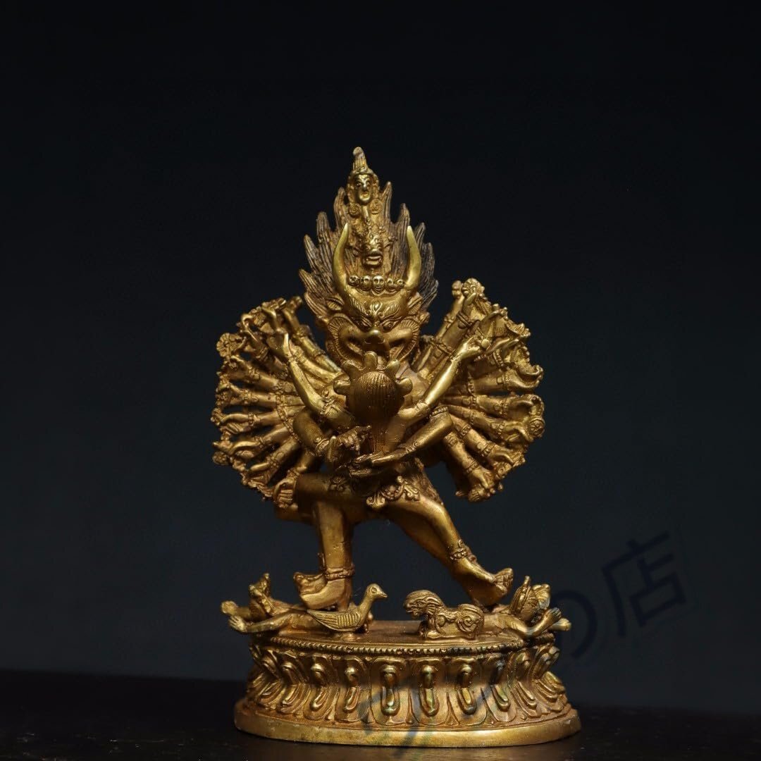 PH-362 仏像 大威徳明王（だいいとくみょうおう）18cm 合金製【チベット仏教】風水 祈る 厄除け