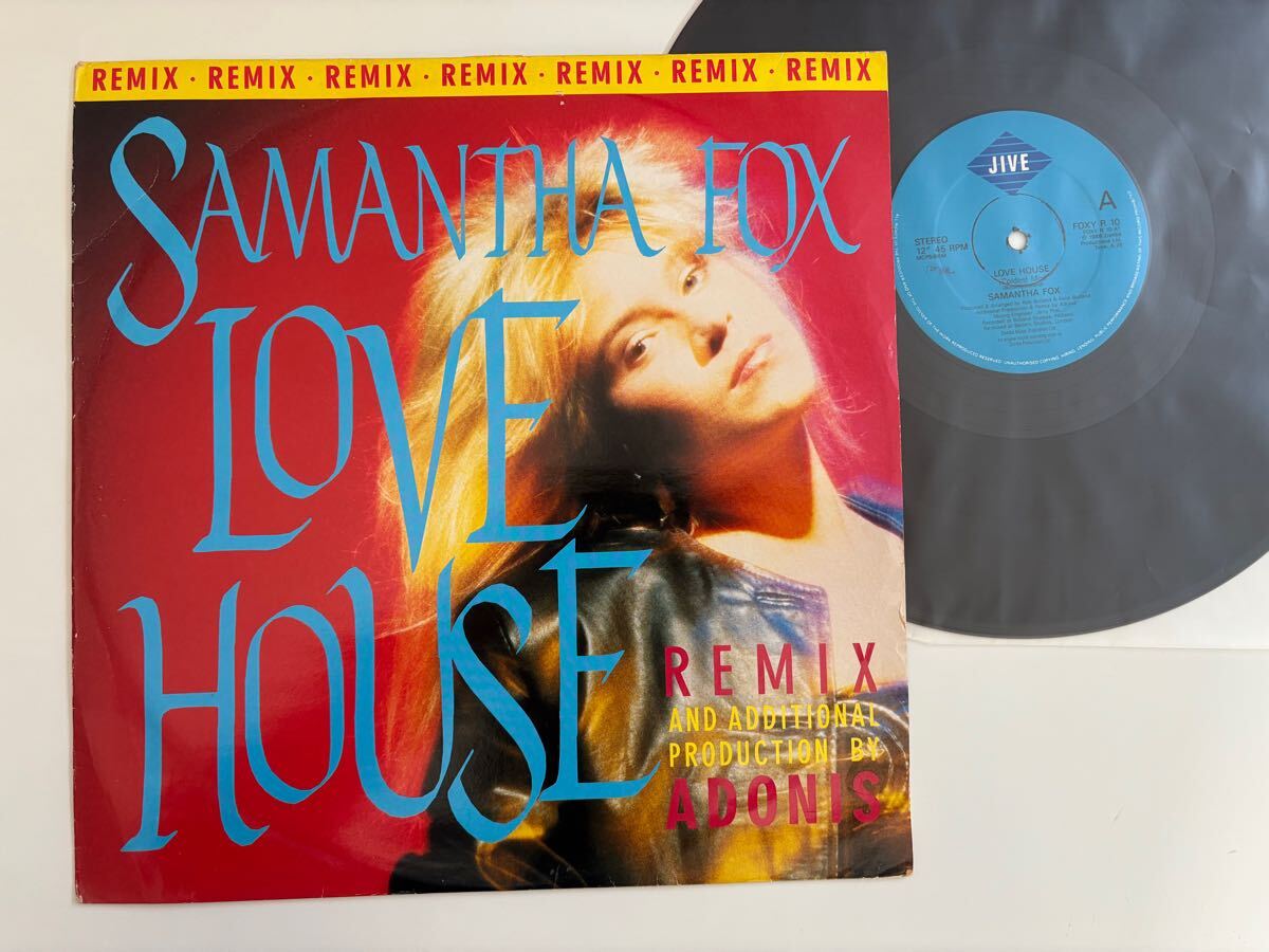 【UK盤】Samanthe Fox / Love House REMIX(Coldest Mix,Cool Mix)/Don't Cheat On Me 12inch JIVE FOXYR10 サマンサ・フォックス,ADONIS,