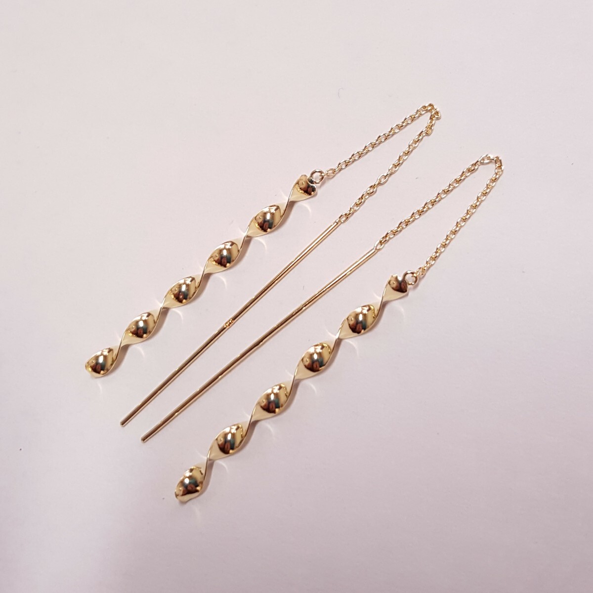新品☆K18(18金)螺旋アメリカンピアス