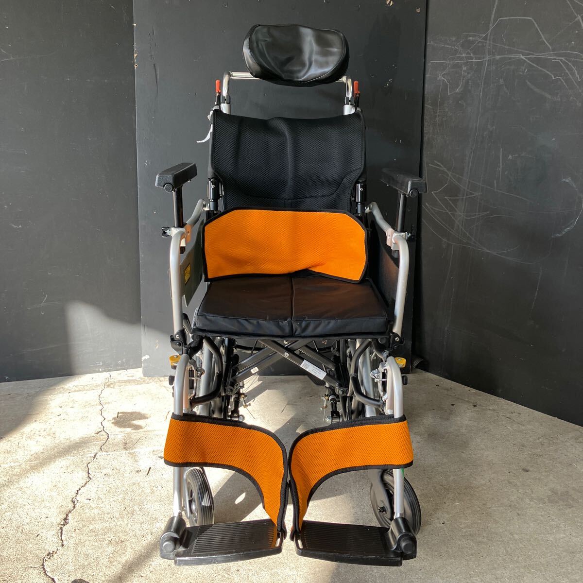【A453】介助型車椅子 Miki KZS4 折り畳み式 ティルトアルミ製 車いす ミキ 手動 介助イス 介護用品 取説 美品
