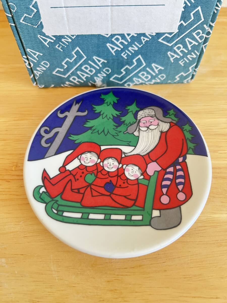 ARABIA　クリスマス　イヤープレート　直径12cm　Julkort モチーフ１ 1979年　346