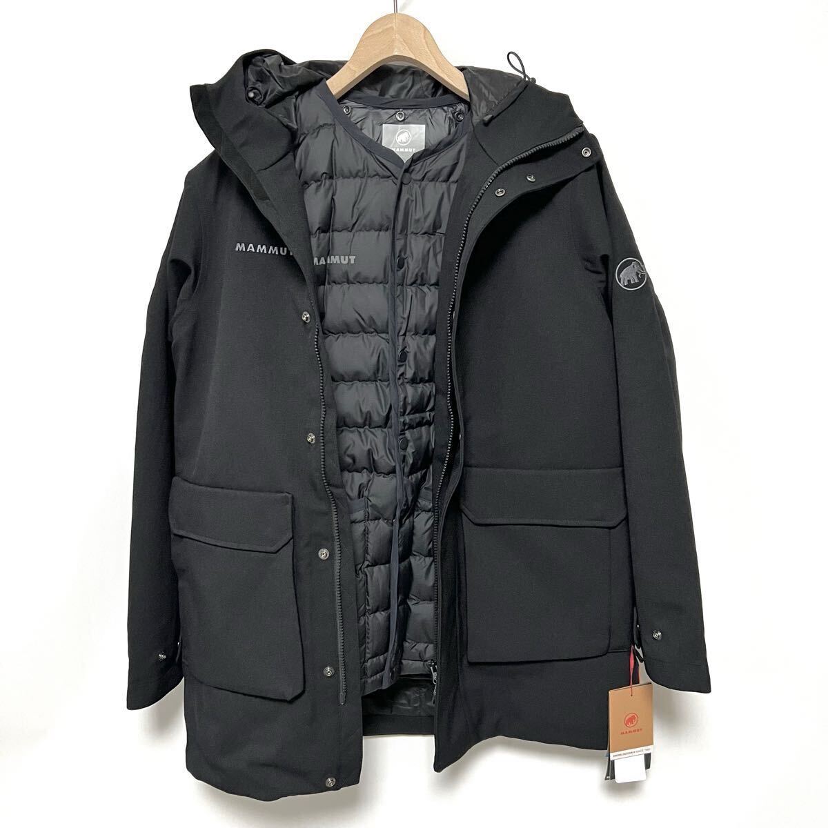 XS/S マムート 3way 取り外せる インナー ダウン 防水 ロゼグ 3 イン 1 ハードシェル コート MAMMUT Roseg 3in1 HS Coat ジャケット 刺繍