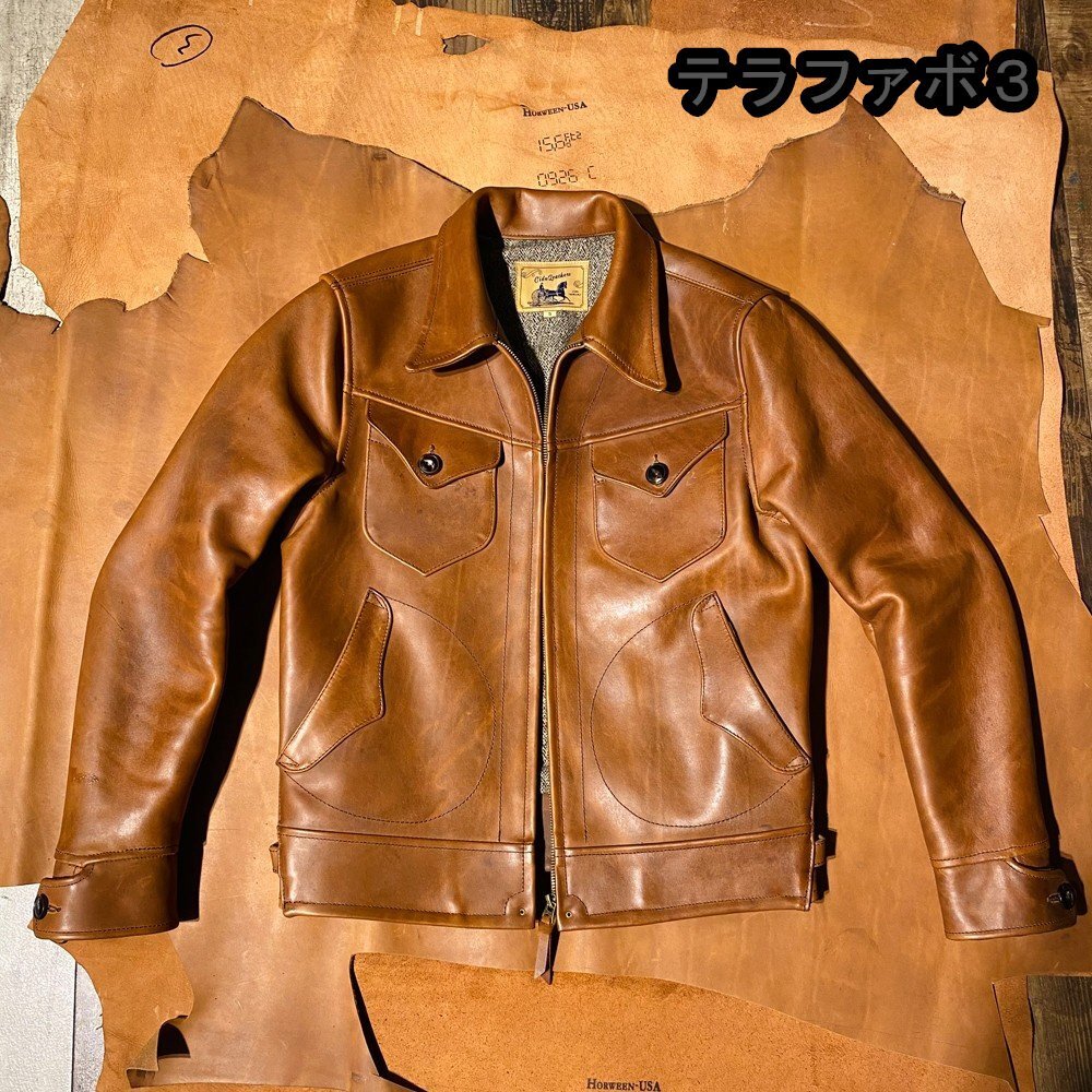 トップクラス Horween レザージャケット 天然柄 シングルライダース 革ジャン 牛革 本革 バイクレザー アメカジ 経年変化 S～4XL