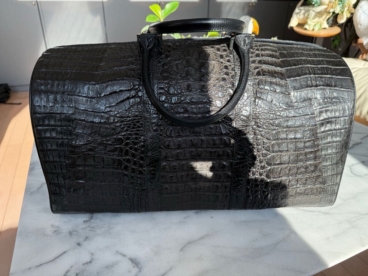 オーストリッチ 製　クロコダイルボストンバッグ